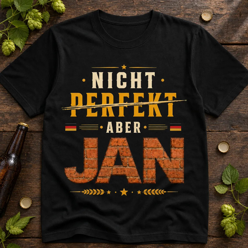 Personalisiertes Deutschland T-Shirt mit Namen - Nicht perfekt, aber ich!
