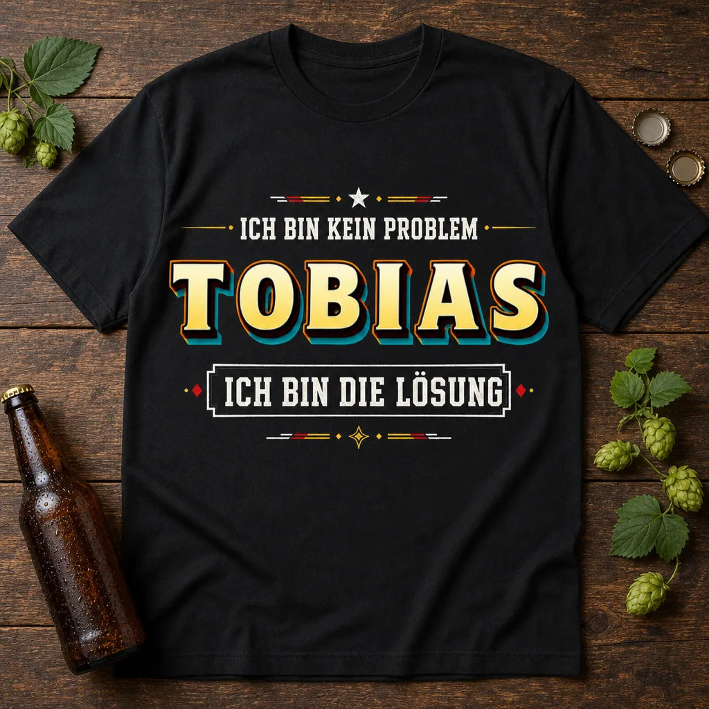 Personalisiertes Deutschland T-Shirt mit Namen - Ich bin die Lösung