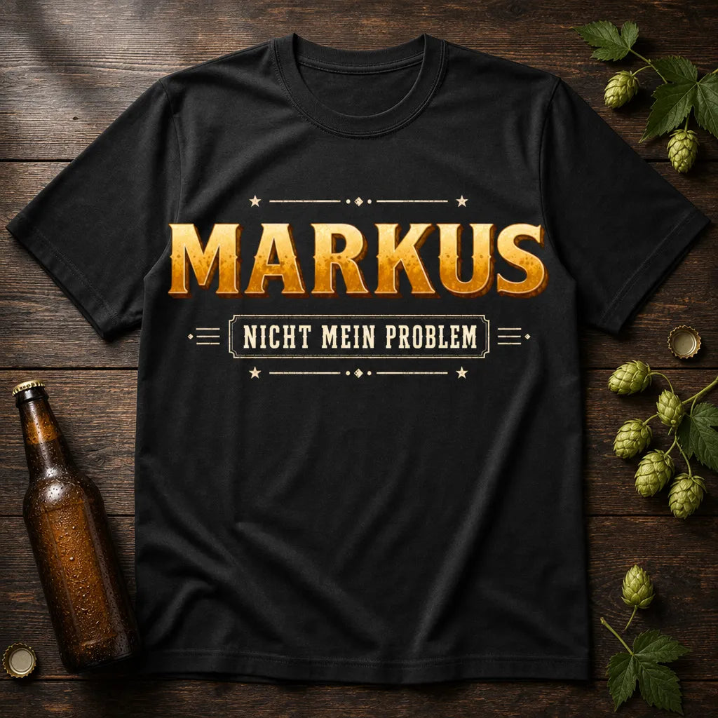 Personalisiertes Spruch T-Shirt mit Namen - Nicht mein Problem!