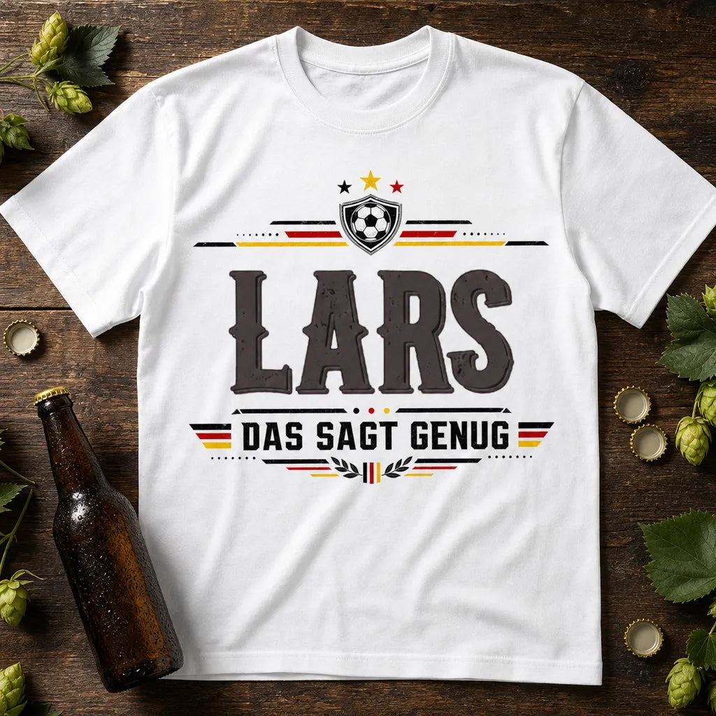 Personalisiertes Fußball Deutschland T-Shirt mit Namen - Das sagt genug