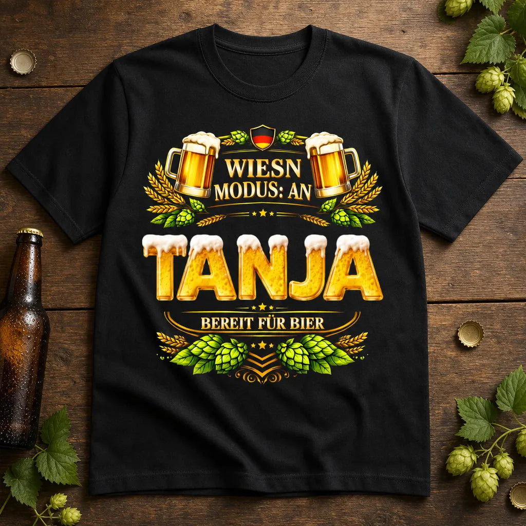Personalisiertes Oktoberfest T-Shirt mit Namen - Wiesn Modus an!