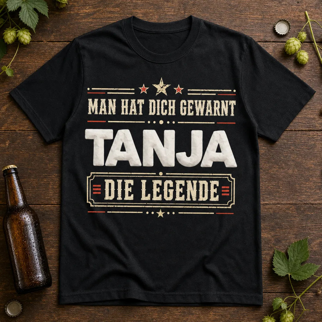 Personalisiertes Legende T-Shirt mit Namen - Man hat dich gewarnt