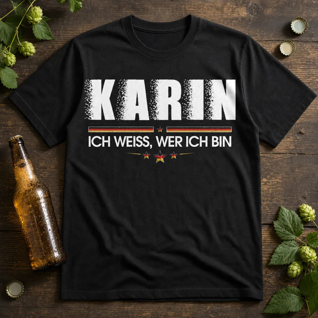 Personalisiertes Deutschland T-Shirt mit Namen - Ich weiß, wer ich bin