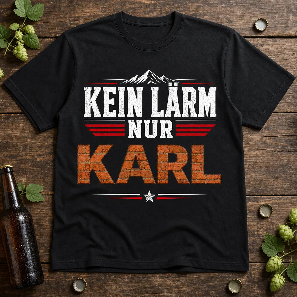 Personalisiertes Natur T-Shirt mit Namen - Kein Lärm, nur Natur