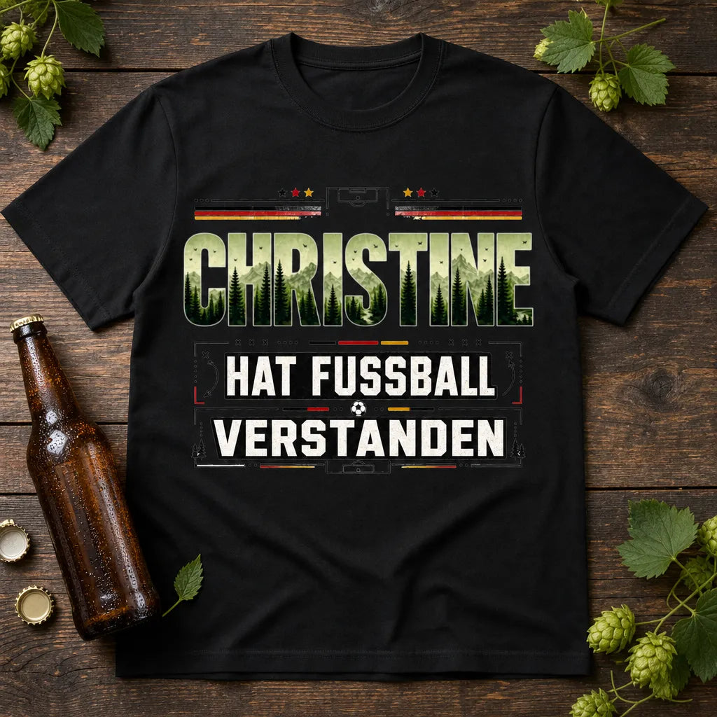 Personalisiertes Fußball T-Shirt mit Namen - Hat Fußball verstanden