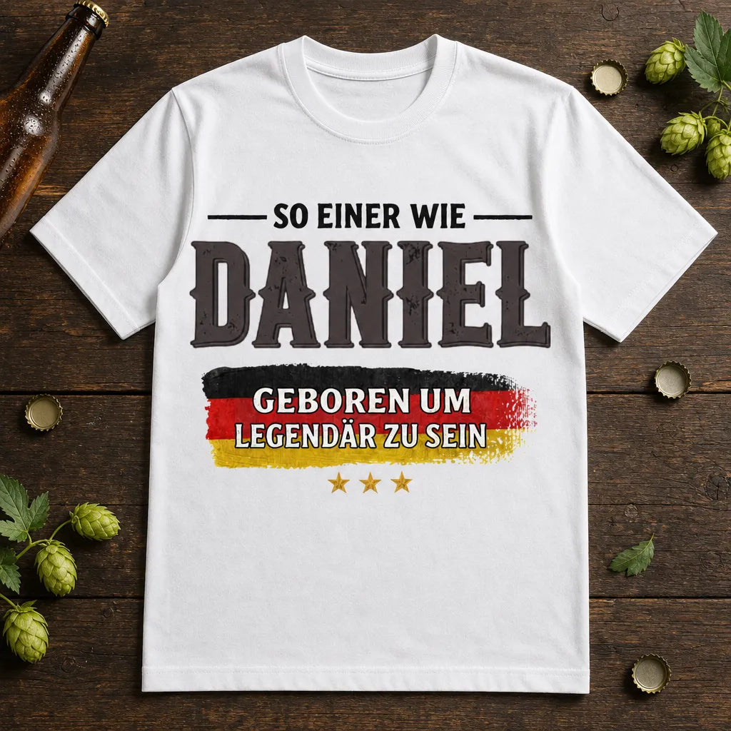 Personalisiertes Legende T-Shirt mit Namen - Geboren um legendär zu sein