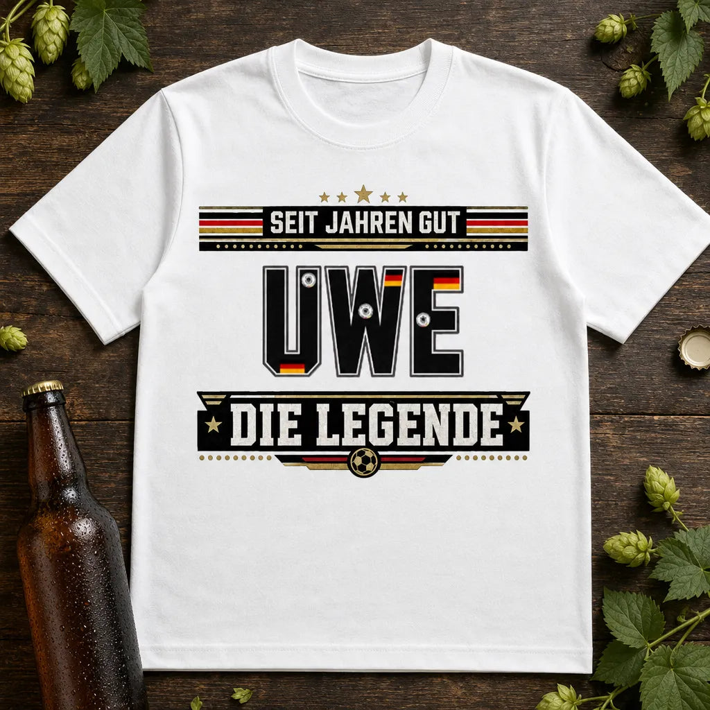 Personalisiertes Fußball Deutschland T-Shirt mit Namen - Seit Jahren die Legende