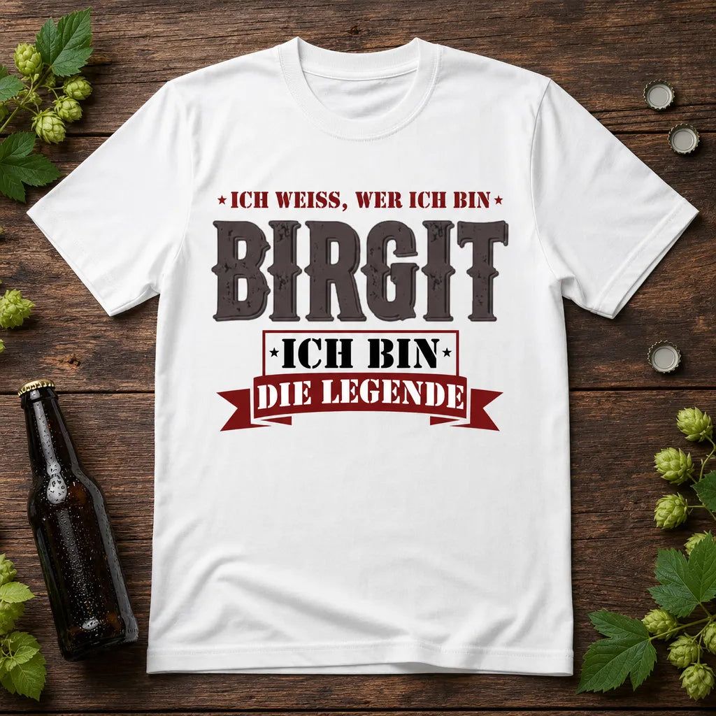 Personalisiertes Legende T-Shirt mit Namen - Ich bin die Legende