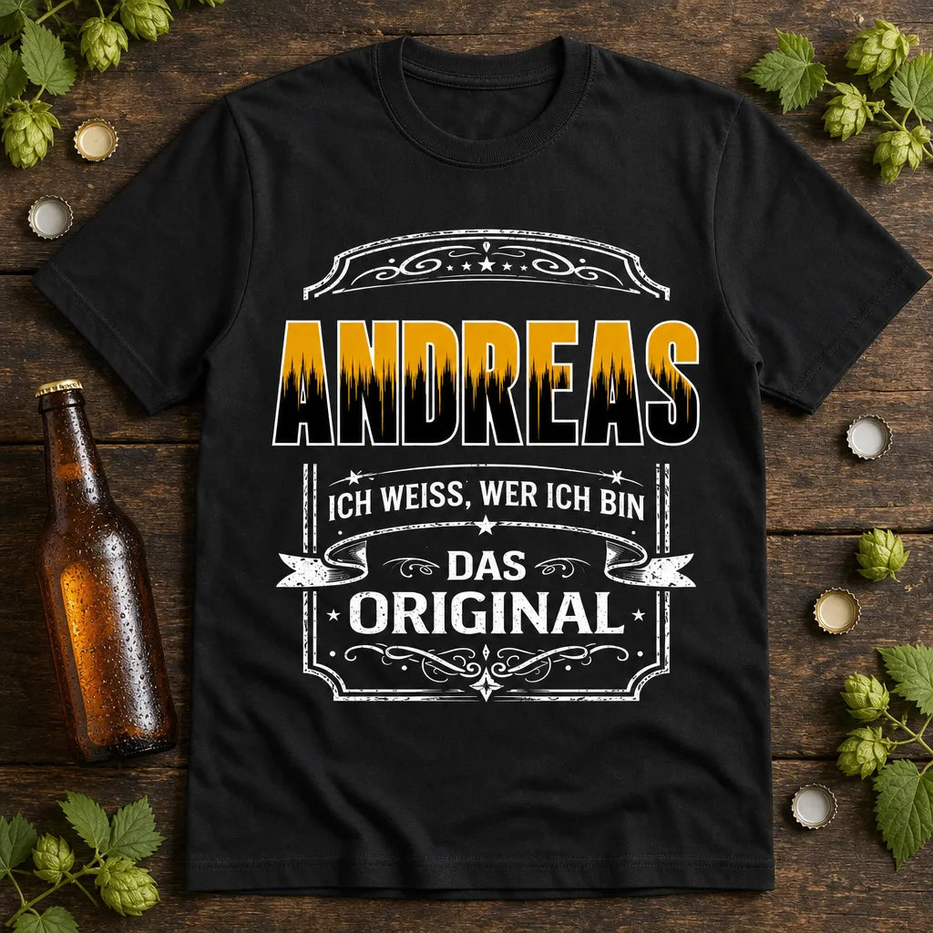 Personalisiertes Original T-Shirt mit Namen - Ich weiß, wer ich bin