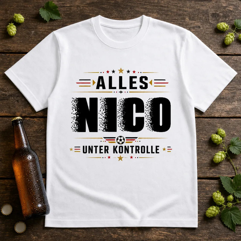 Personalisiertes Fußball Deutschland T-Shirt mit Namen - Alles unter Kontrolle
