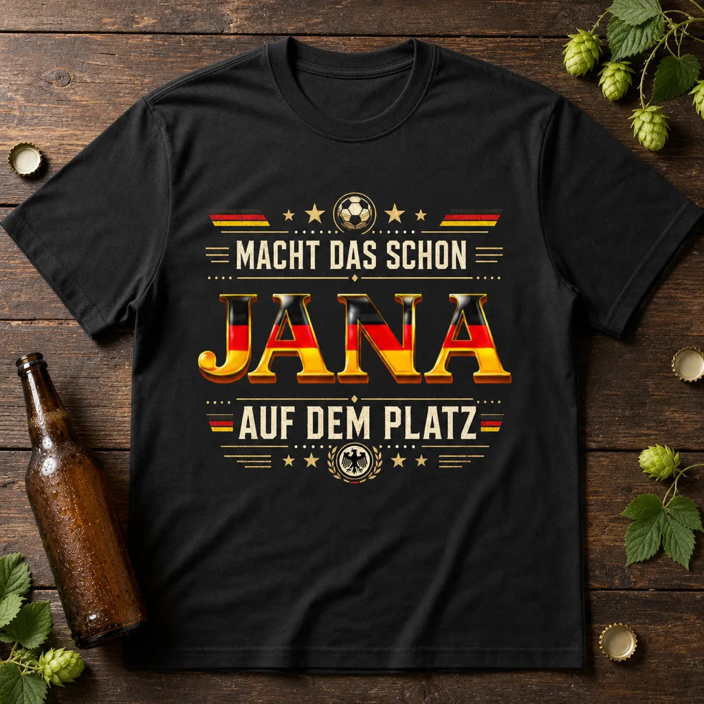 Personalisiertes Fußball Deutschland T-Shirt mit Namen - Macht das schon