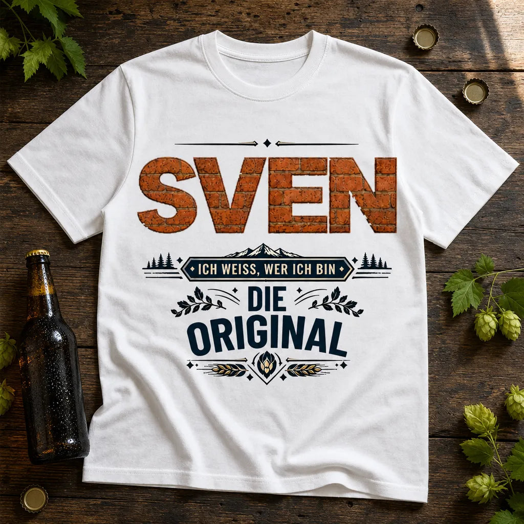 Personalisiertes Original T-Shirt mit Namen - Ich weiß, wer ich bin