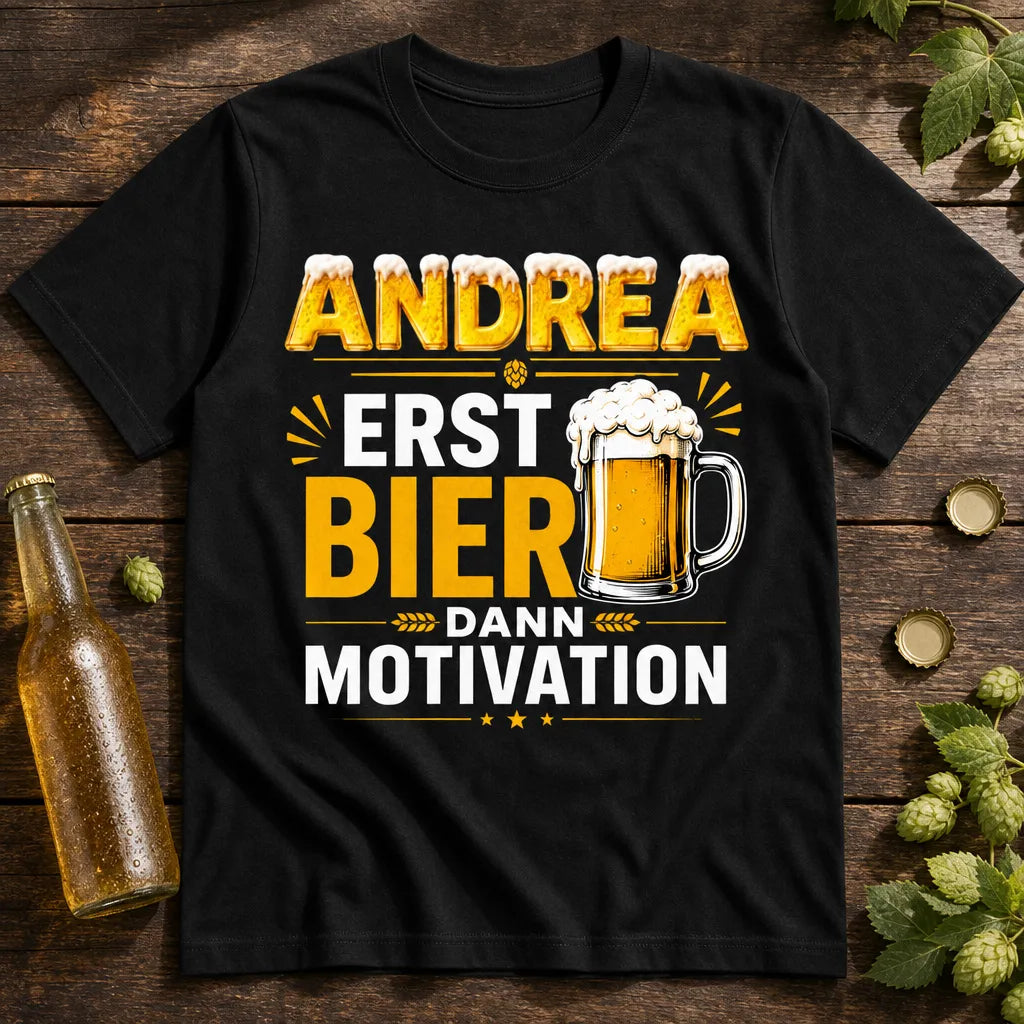 Personalisiertes Bier T-Shirt mit Namen - Mein Bier gehört mir