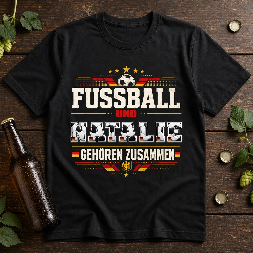 Personalisiertes Fußball T-Shirt mit Namen - Fußball und du zusammen