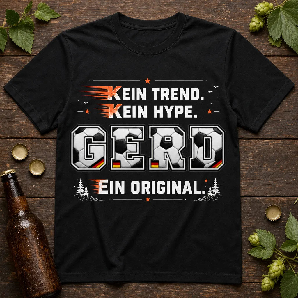 Personalisiertes Fußball Deutschland T-Shirt mit Namen - Andere reden, du triffst