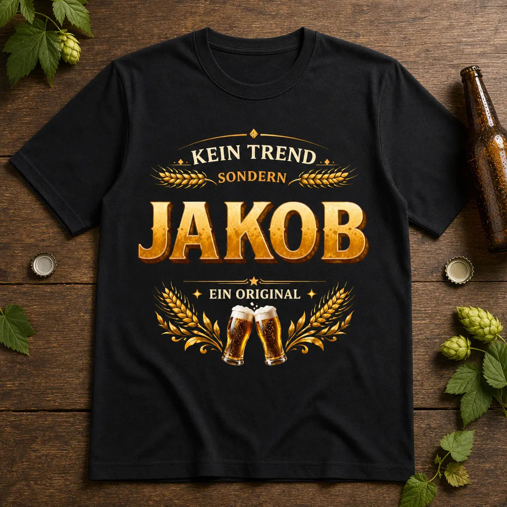 Personalisiertes Bier T-Shirt mit Namen - Kein Trend, ein Original