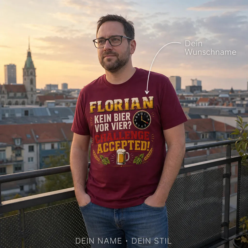 Personalisiertes Bier T-Shirt mit Namen - Diese Woche war betrinkenswert