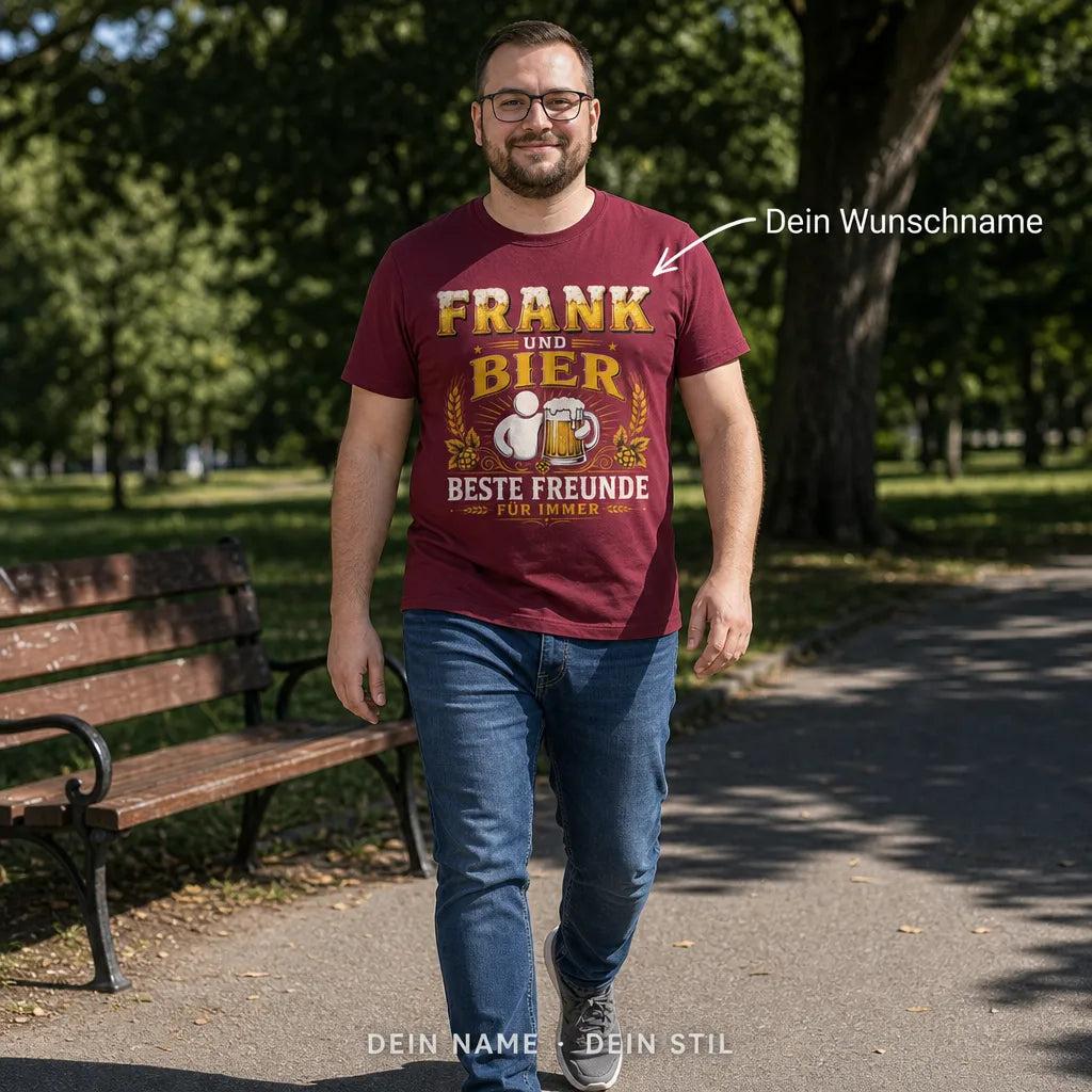 Personalisiertes Bier T-Shirt mit Namen - Nicht deine Ratschläge!