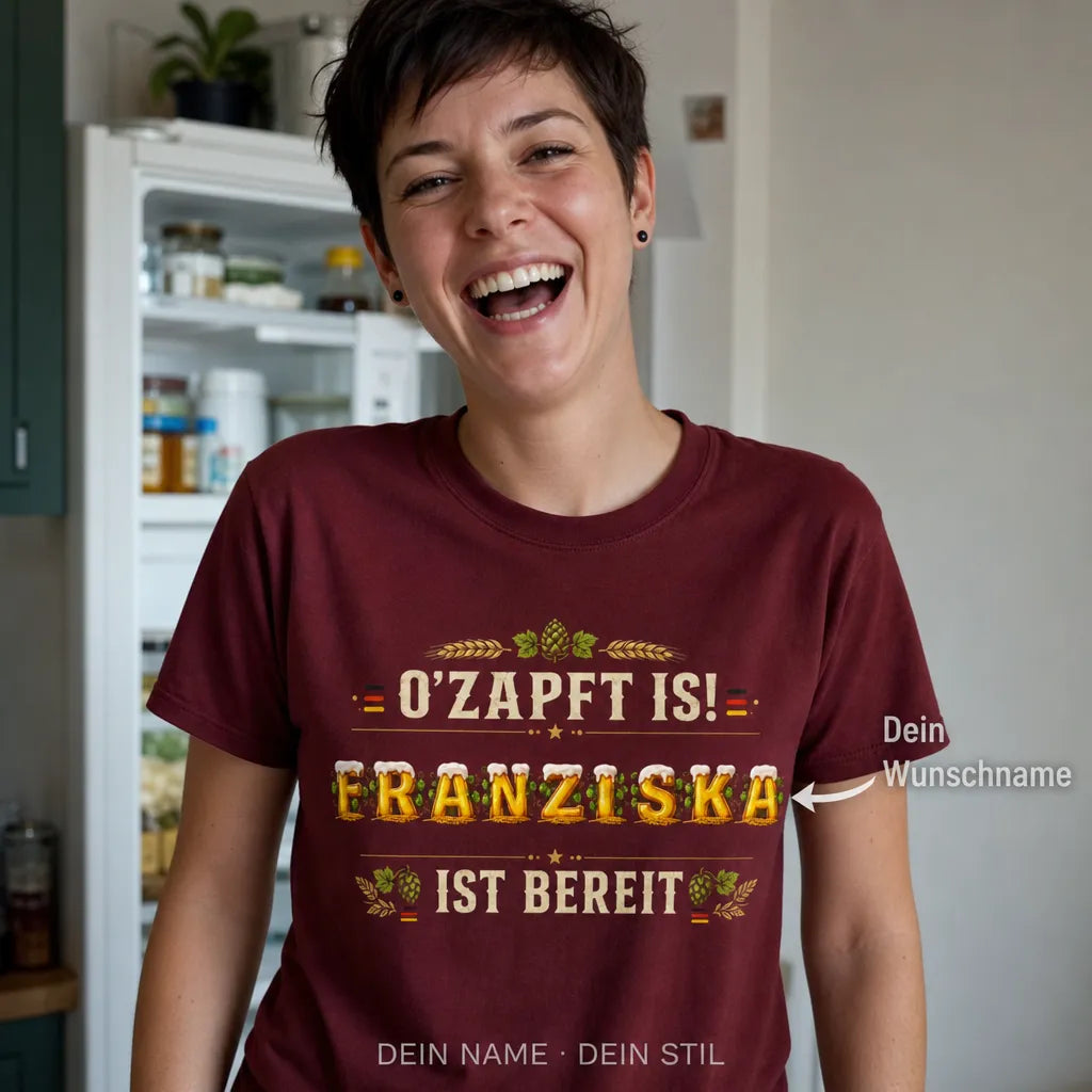 Personalisiertes Spruch T-Shirt mit Namen - Nicht perfekt, aber ich