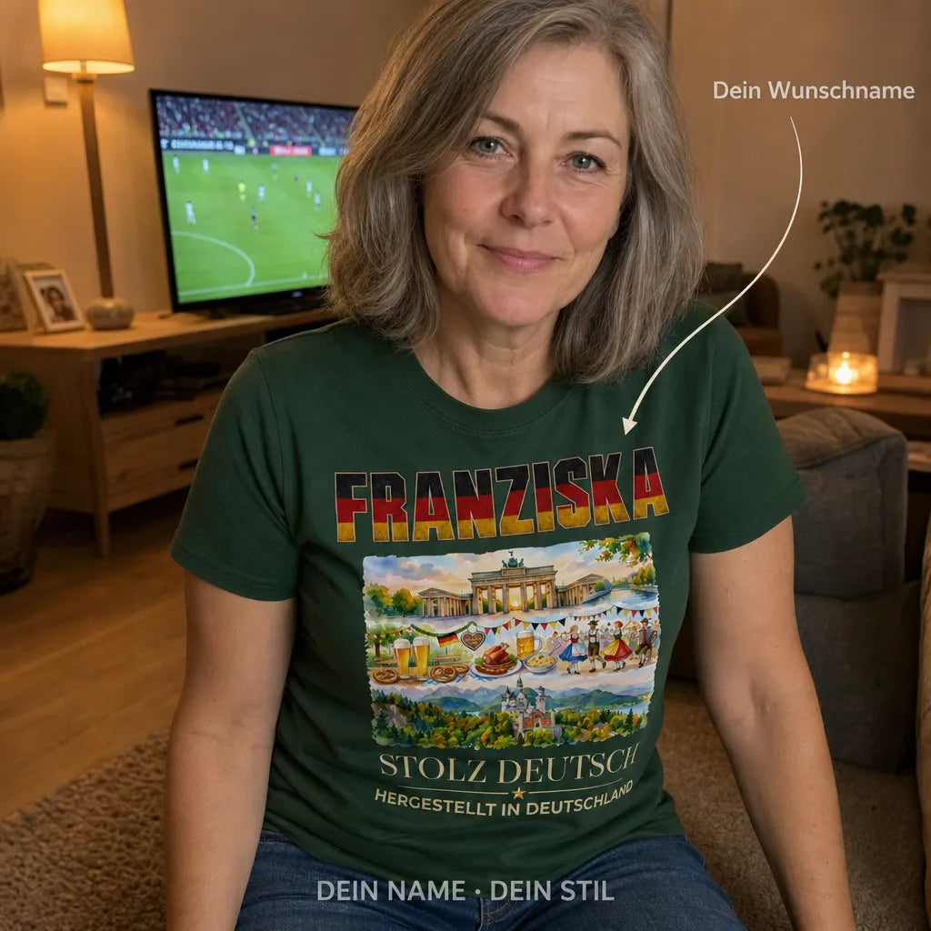 Personalisiertes Deutschland T-Shirt mit Namen - Natürlich habe ich Recht!