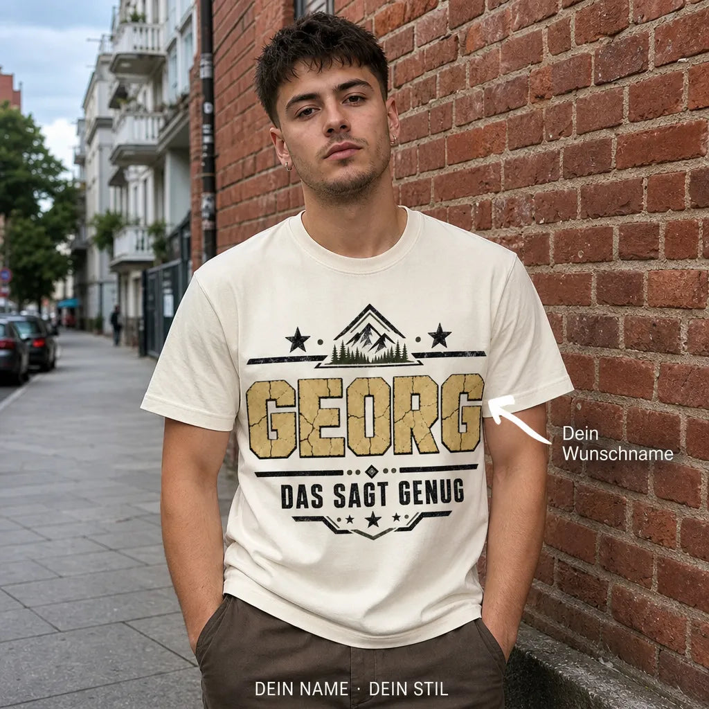 Personalisiertes Spruch T-Shirt mit Namen - Bleib ruhig, ich regelts