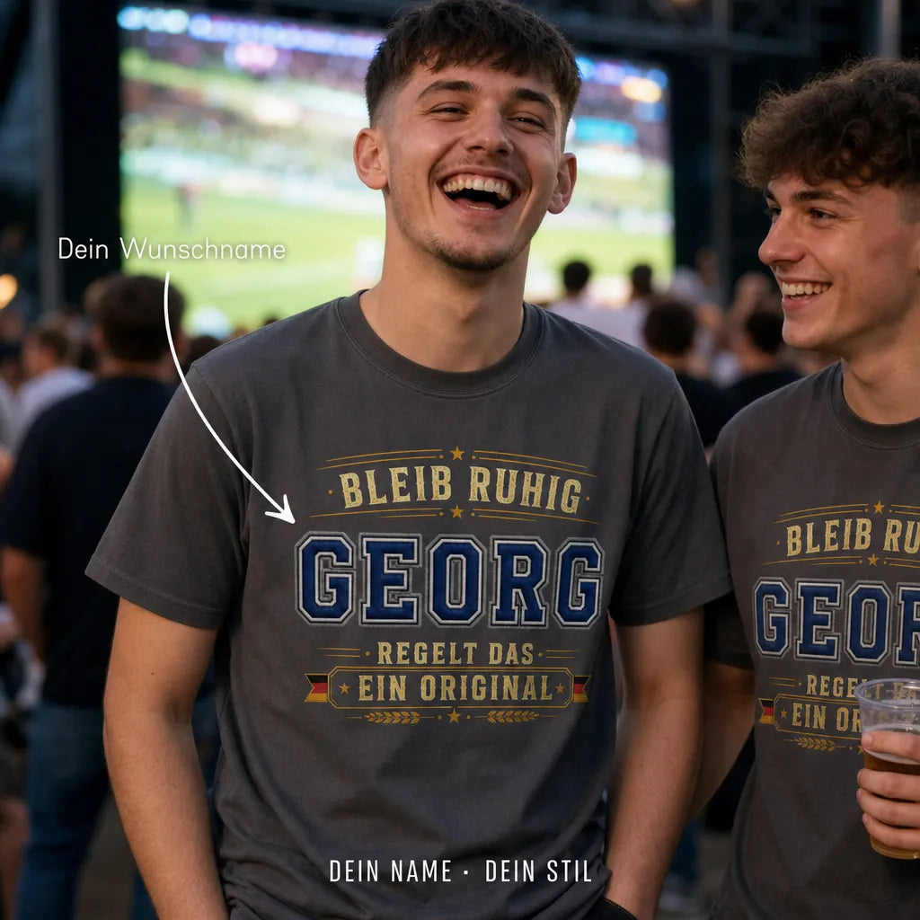 Personalisiertes Deutschland T-Shirt mit Namen - Stolz, deutsch und einzigartig