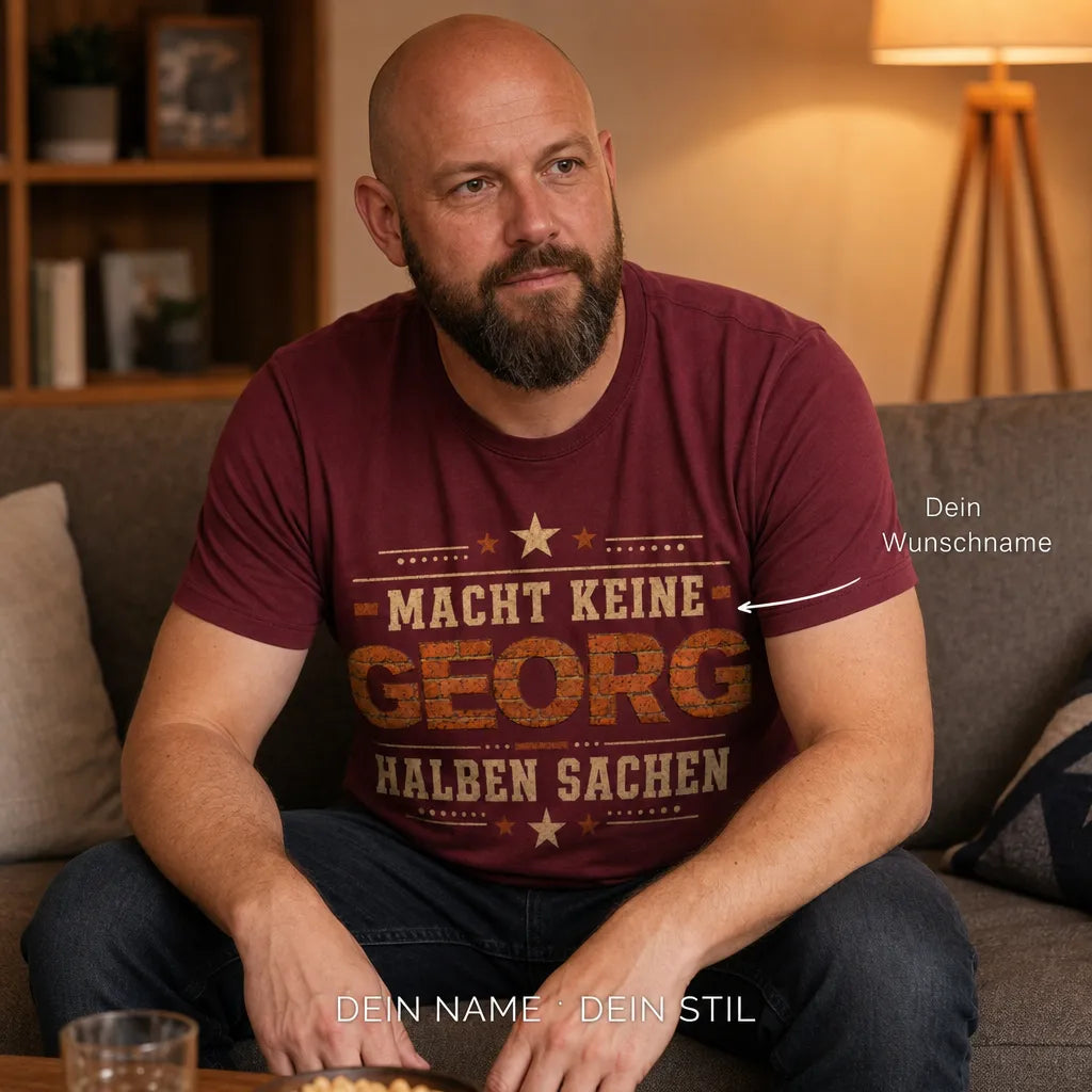 Personalisiertes Spruch T-Shirt mit Namen - Ich bin die Lösung