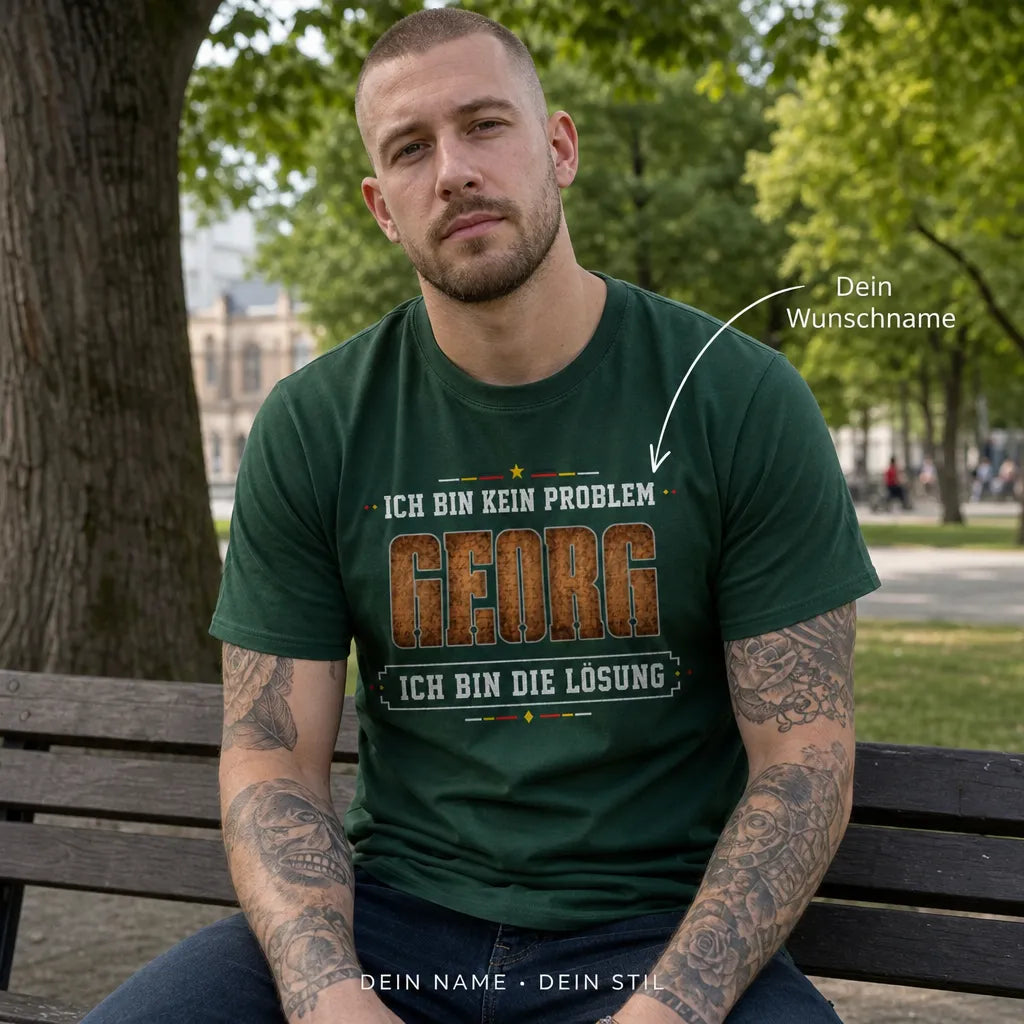 Personalisiertes Spruch T-Shirt mit Namen - Nicht mein Problem