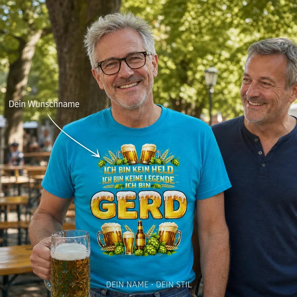 Personalisiertes Bier T-Shirt mit Namen - Nur 3 Tage die Woche