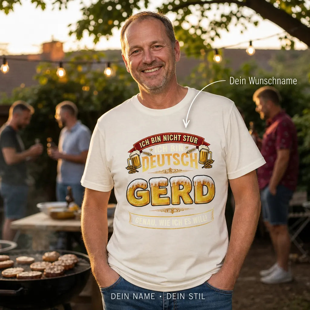 Personalisiertes Bier T-Shirt mit Namen - Ein Bier ist sinnlos!