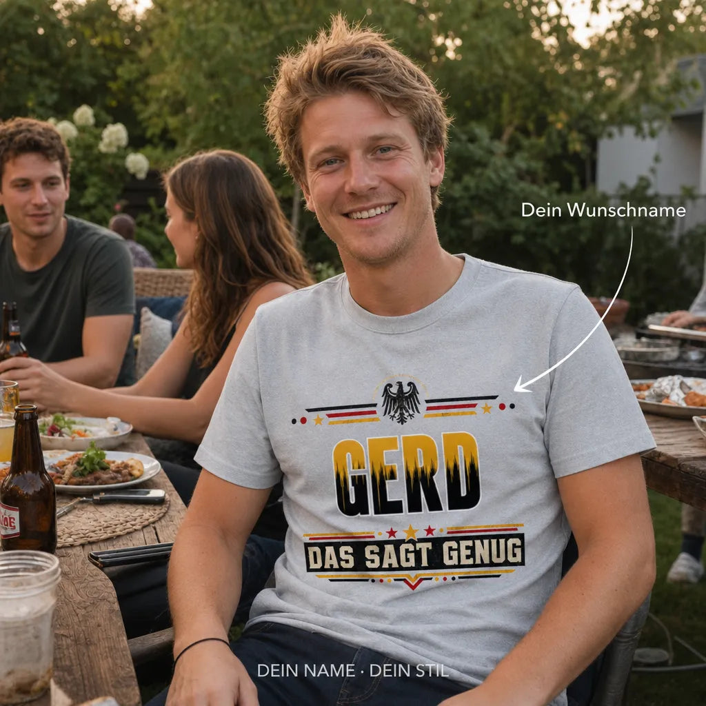 Personalisiertes Bier T-Shirt mit Namen - Bier zuerst, alles andere später