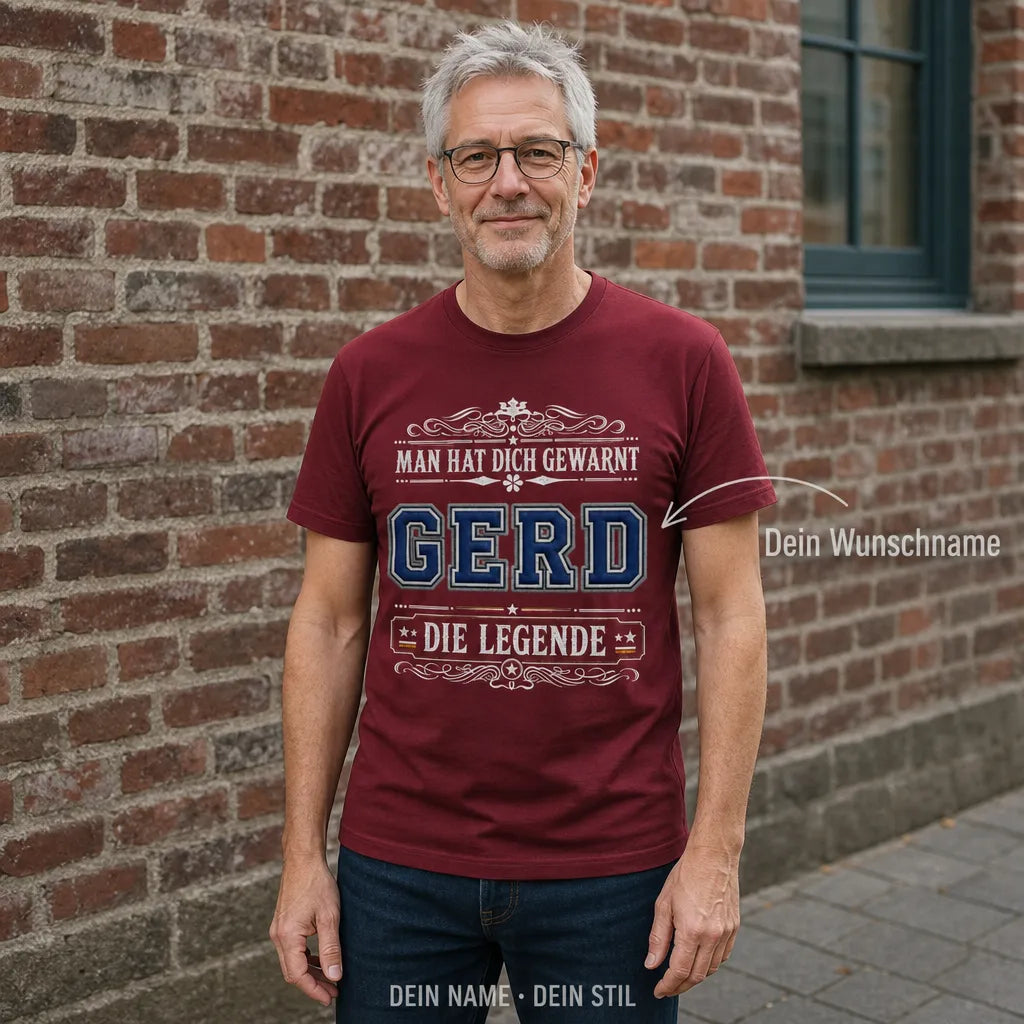 Personalisiertes Original T-Shirt mit Namen - Geboren echt, keine Kopie