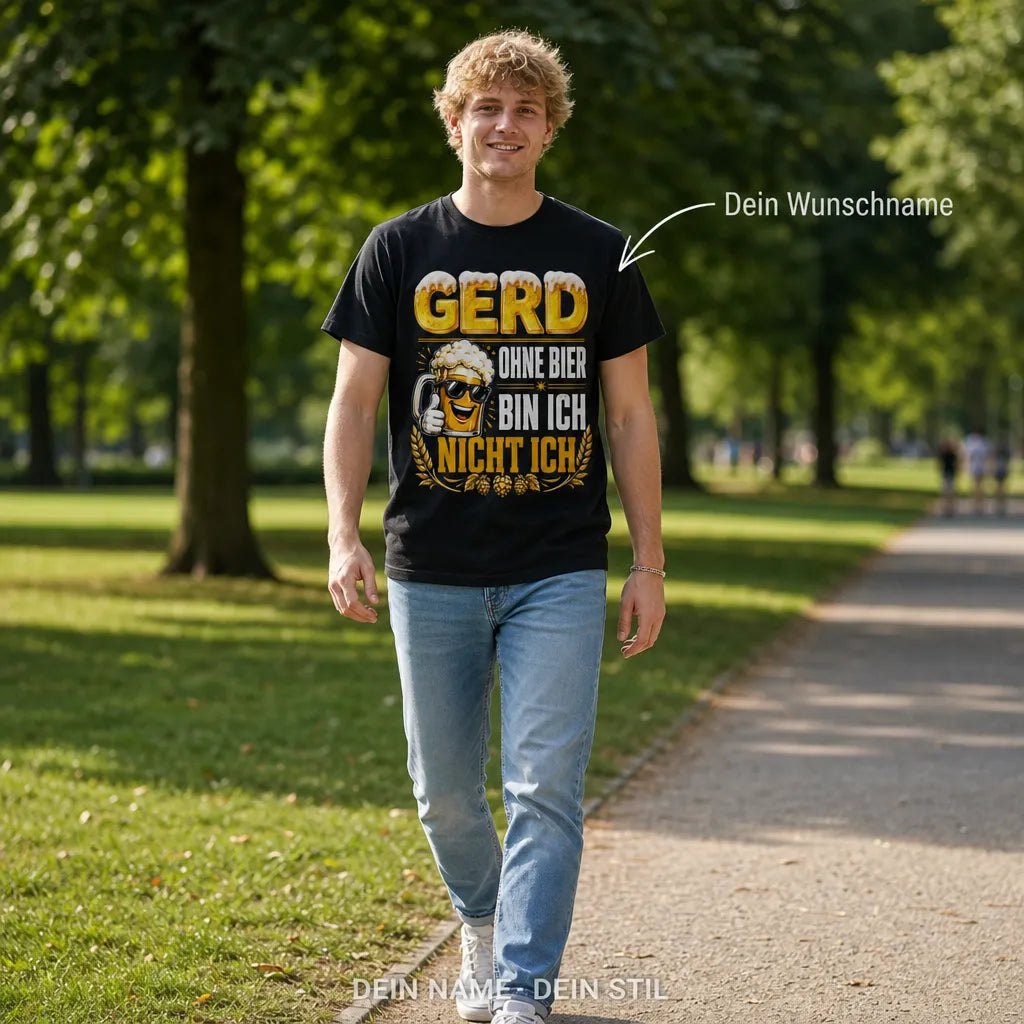 Personalisiertes Bier T-Shirt mit Namen - Das war nicht ich
