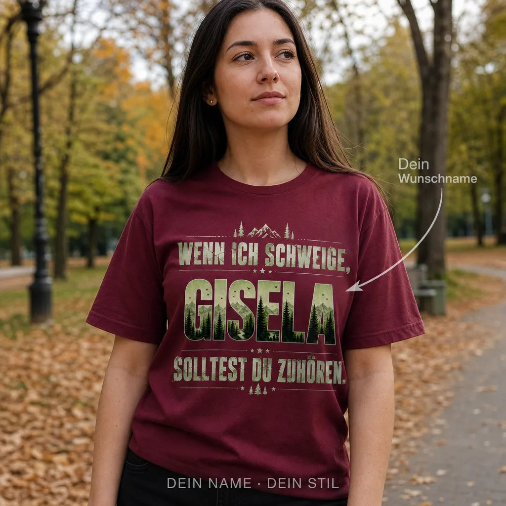Personalisiertes Natur T-Shirt mit Namen - Zu alt für schlechte Laune
