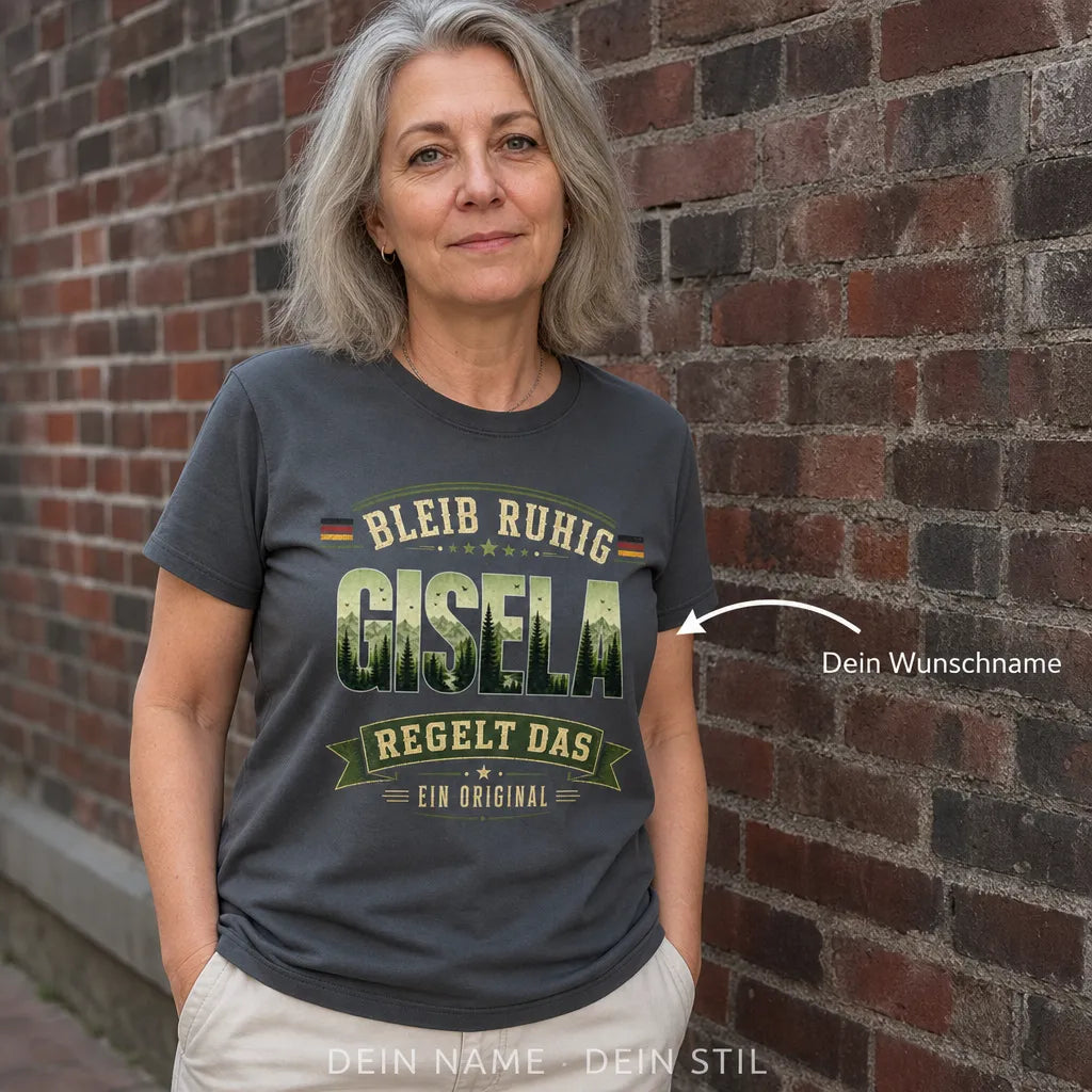 Personalisiertes Original T-Shirt mit Namen - Geboren um echt zu sein