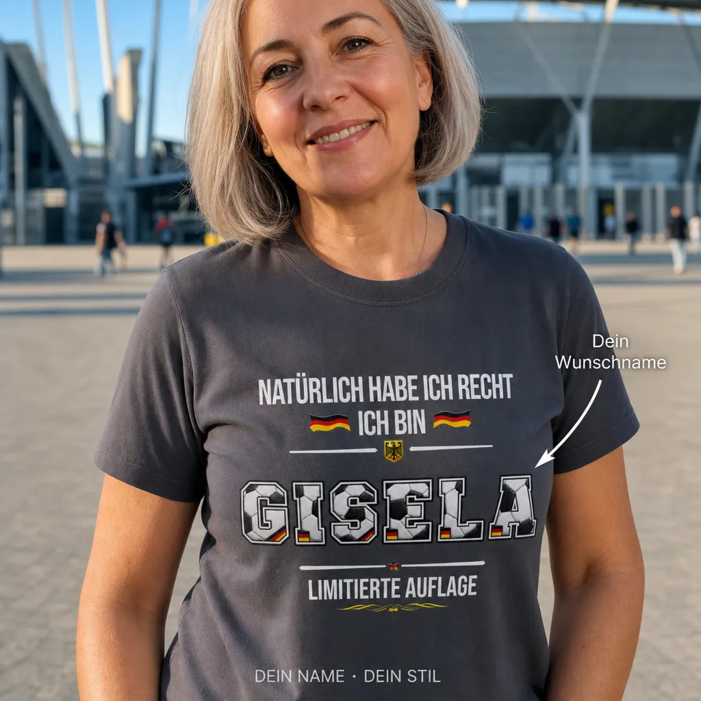 Personalisiertes Fußball T-Shirt mit Namen - Hat Fußball verstanden