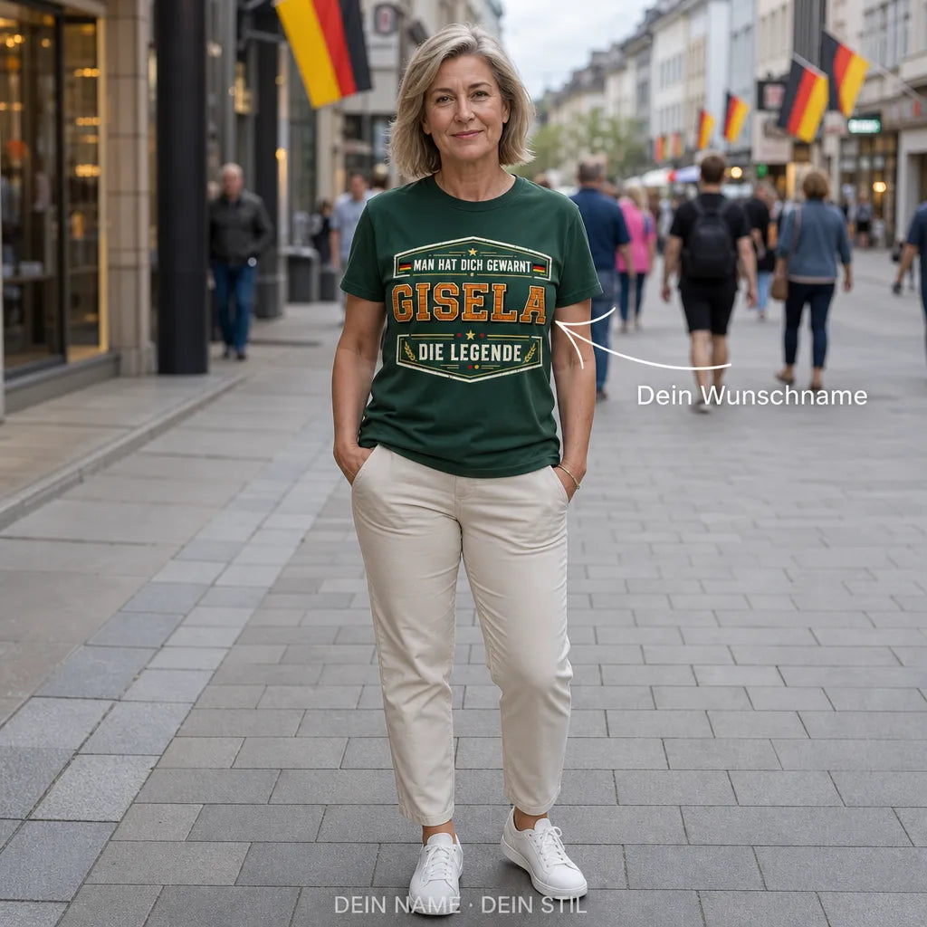 Personalisiertes Deutschland T-Shirt mit Namen - Stolz, deutsch und einzigartig