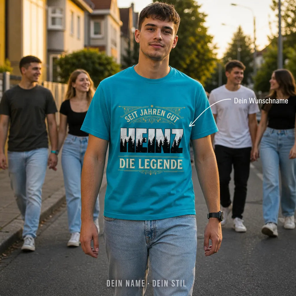 Personalisiertes Natur Outdoor T-Shirt mit Namen - Original im Kopf