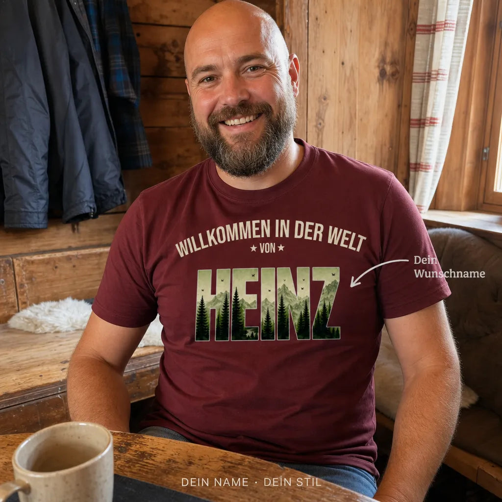 Personalisiertes Natur T-Shirt mit Namen - Ich bin die Lösung