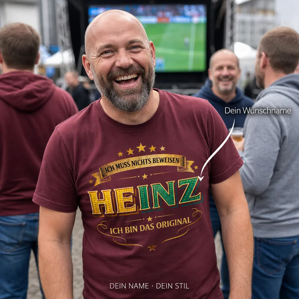 Personalisiertes Deutschland T-Shirt mit Namen - Bleib ruhig, sie regelt das