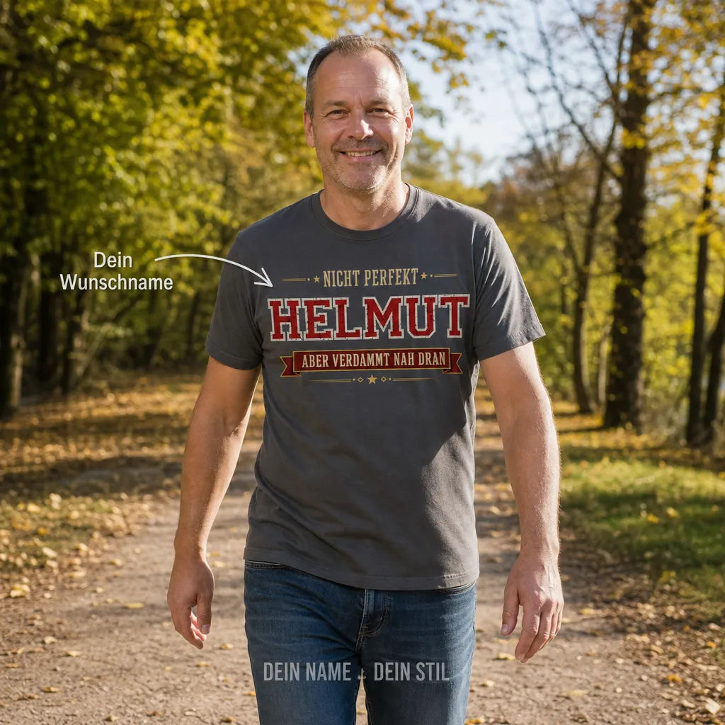 Personalisiertes Spruch T-Shirt mit Namen - Ich bin die Lösung