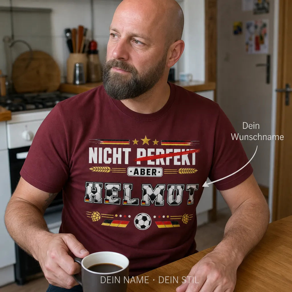 Personalisiertes Fußball T-Shirt mit Namen - Kein Trainer, aber besser