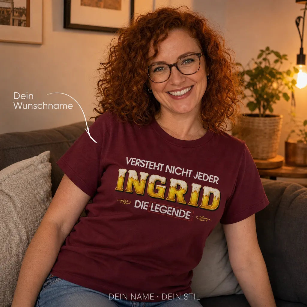 Personalisiertes Legenden T-Shirt mit Namen - Geboren um legendär zu sein