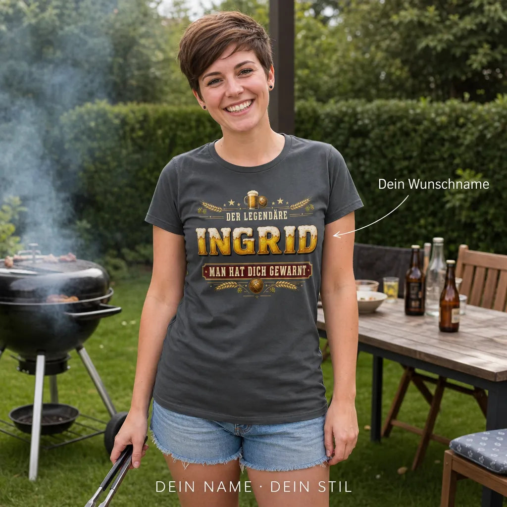 Personalisiertes Bier Legende T-Shirt mit Namen - Trinkt Bier wie ein Original