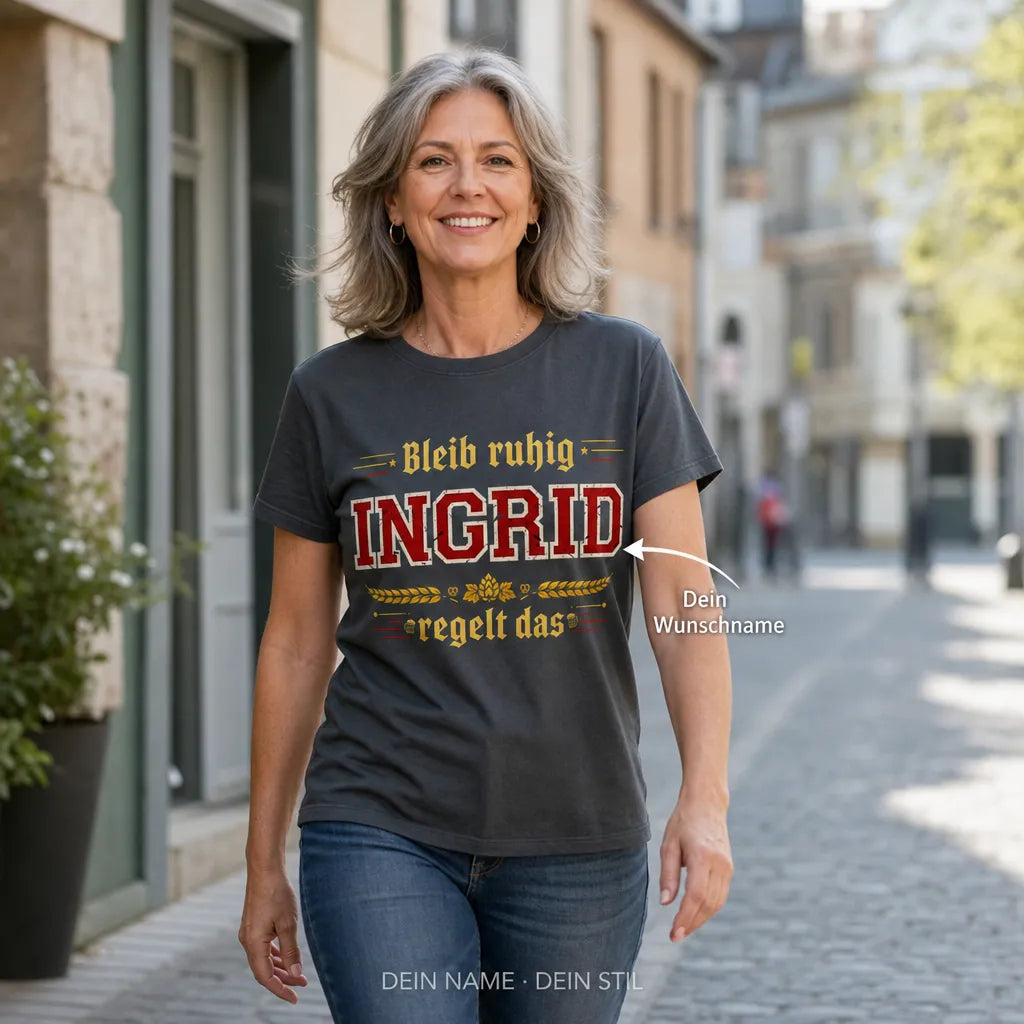 Personalisiertes Fußball Bier T-Shirt mit Namen - Das sagt genug