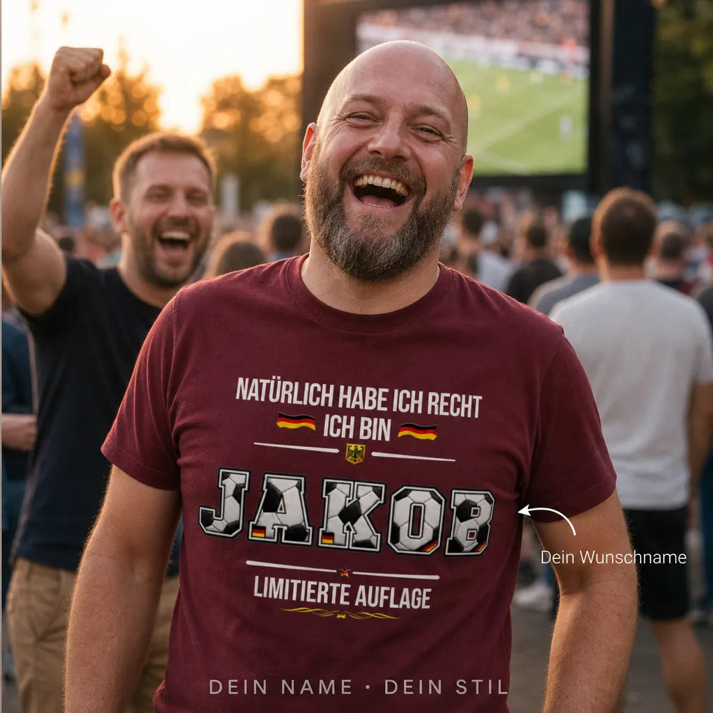 Personalisiertes Fußball T-Shirt mit Namen - Hat Fußball verstanden