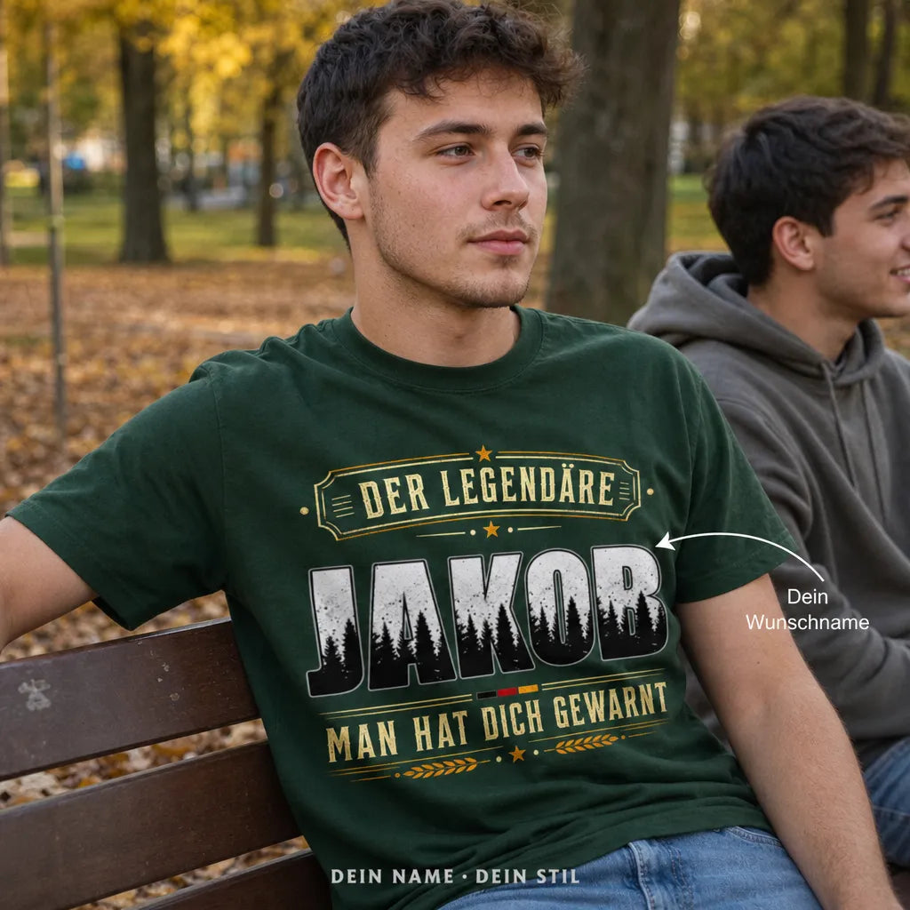 Personalisiertes Original T-Shirt mit Namen - Geboren um echt zu sein