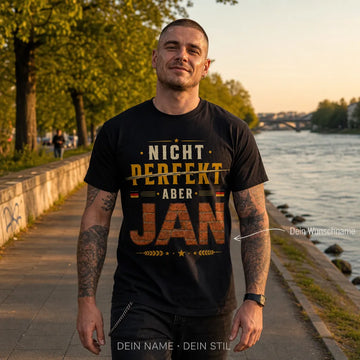 Personalisiertes Deutschland T-Shirt mit Namen - Nicht perfekt, aber ich!