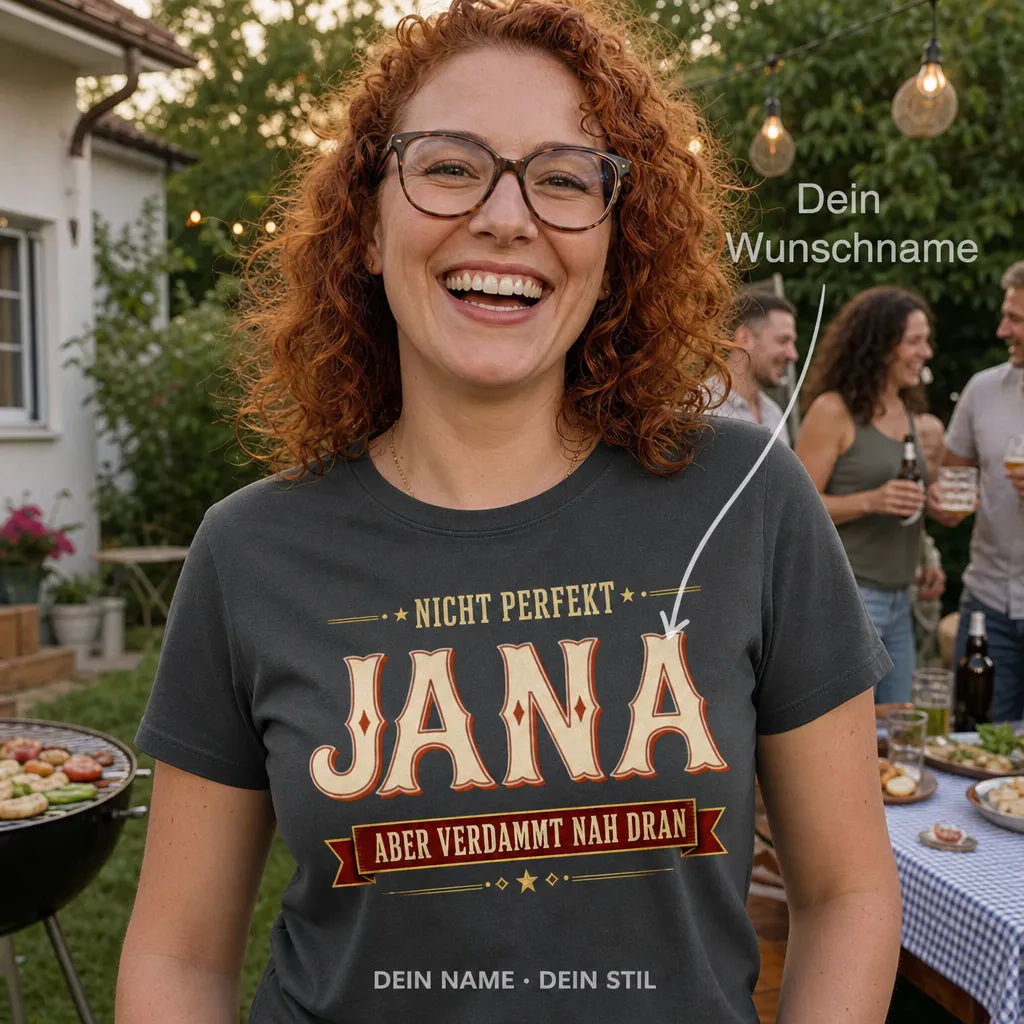 Personalisiertes Deutschland T-Shirt mit Namen - Ruhig. Aber gefährlich.
