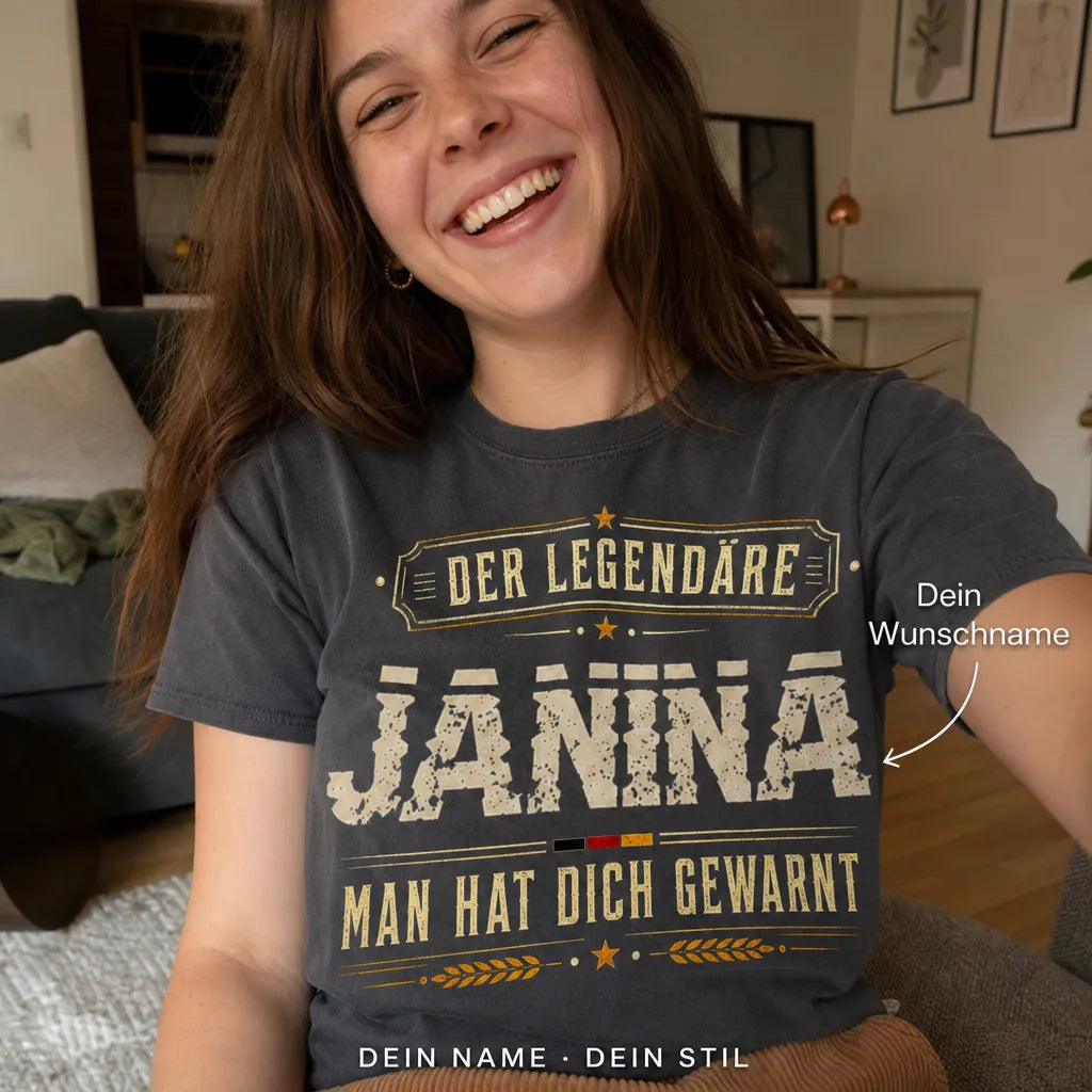 Personalisiertes Legende T-Shirt mit Namen - Man hat dich gewarnt